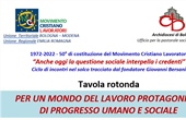 MCL Bologna: PER UN MONDO DEL LAVORO PROTAGONISTA  DI PROGRESSO UMANO E SOCIALE 